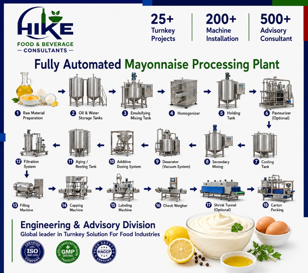 Fully Automated Mayonnaise Processing Plant