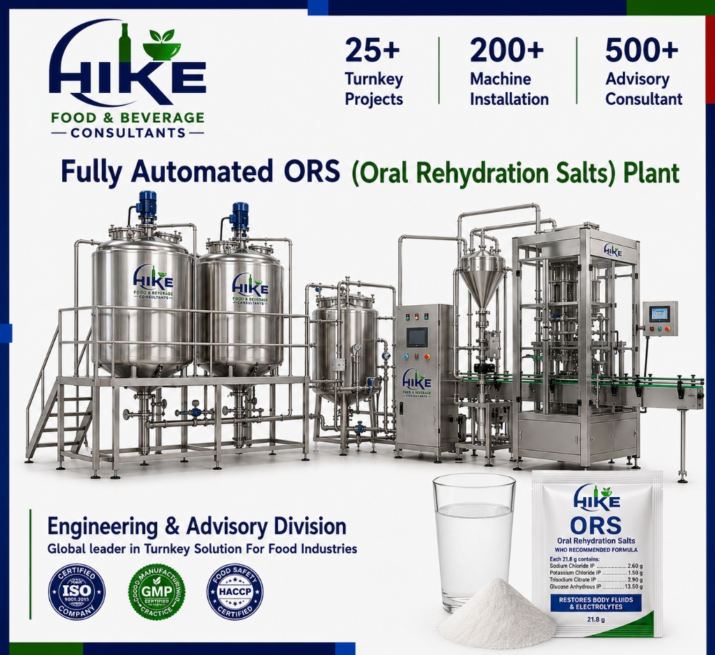 Fully Automated ORS (Oral Rehydration Salts) Plant